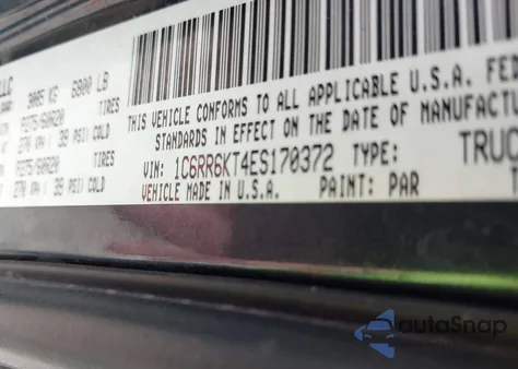 2014 Ram 1500 Express from USA, damaged, VIN 1C6RR6KT4ES170372